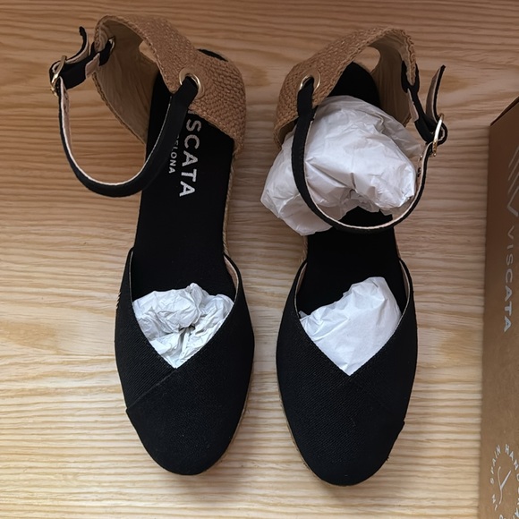 Viscata Barcelona Pubol Canvas Espadrille Low Wedges - Picture 9 of 13